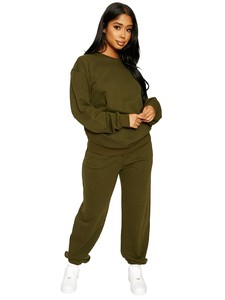 Vente en gros Ensemble sweat-shirt pantalon de survêtement pour femme en coton personnalisé pour femme Ensemble deux pièces de jogging décontracté grande taille pour femme - Product Image 3