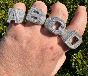 <b>moissanite</b> diamond ring Iced Out 925 Sterling Silver Hip Hop <b>Jewelry</b> - Product Image 1