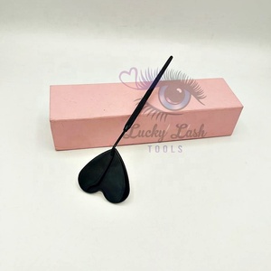 ขนตาปลอมรูปหัวใจสีดำเงาออกแบบโลโก้ได้ตามต้องการ - Product Image 2