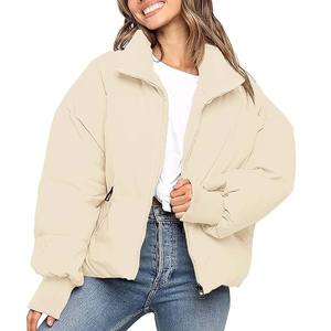 Thermal lined women's puffer jacket with quilted insulated <b>padding</b> and water resistant Breathable Women's Puffer jacket - Product Image 1