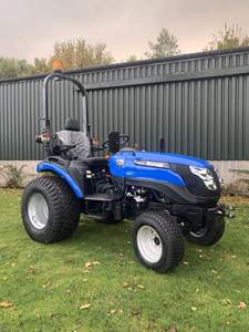 Tractor de orugas diésel azul industrial 4x4 con transmisión por engranajes, cortacésped utilitario con bomba OEM para paisajismo agrícola - Product Image 6
