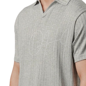 เสื้อถักคอวีชาย แขนยาวปกติ  โลโก้สั่งทำได้ ผ้าฝ้าย 100% เป็นมิตรกับสิ่งแวดล้อม แห้งเร็ว ระบายอากาศได้ดี ทรงหลวม สวมใส่สบาย - Product Image 3