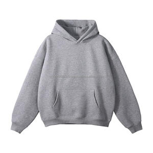 420gsm Boxy Mens Cotton Oversized Fleece Blank Hoodie Custom Plus Size <b>Thick</b> Hoodie Manufacturer Heavyweight Cropped Hoodies - Product Image 3