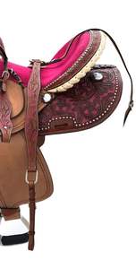 Meilleure vente selle anglaise Western Horse Trail Barrel Racing Tack Set tailles assorties en cuir de qualité supérieure en vente. - Product Image 4