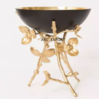 Quemador de incienso de decoración de flores de alambre elegante para colorear dorado claro de diseño antiguo, quemador Bakhoor único grande a la venta