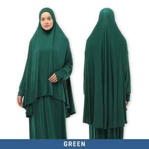 Ensemble 3 pièces pour femmes modestes 2025, Abaya Hijab confortable, vêtements islamiques respirants, grande taille, taille naturelle, simple - Product Image 4