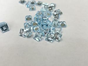 Topacio azul cielo Natural tallado cuadrado, 4mm a 8mm, suelto - Product Image 3