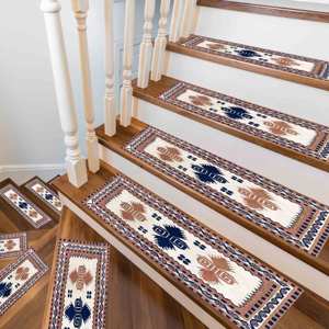 Tapis en laine imprimé aztèque - Lavage à la main traditionnel, facile à nettoyer, patchwork, support en latex, gobelin - Product Image 5