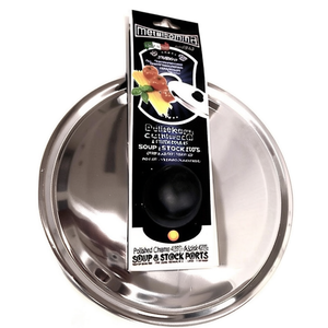 Polished Chrome 430 20cm Stainless Steel <b>Pot</b> <b>Lid</b> for Soup & Stock <b>Pots</b> - Product Image 2