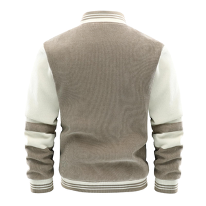 Veste de basket-ball décontractée en coton pour hommes de haute qualité personnalisée brodée Lettermen Varsity Design col montant vêtements de sport d'hiver - Product Image 2