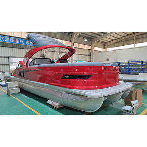 Nouveau <span class=keywords><strong>bateau</strong></span> offshore américain de 24 pieds en fibre de verre en aluminium Lake avec 150 Hp à vendre meilleurs bateaux pontons de luxe pour familles - Product Image 2