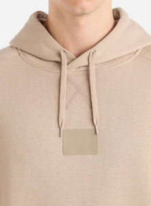 เสื้อฮู้ดผู้ชายสำหรับผู้ชายสีพื้นขนาดพลัสไซส์ - Product Image 3