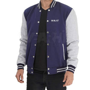 OEM Vestes Letterman à manches longues grande taille pour hommes Vêtements d'extérieur vierges unis à imprimé personnalisé - Product Image 4