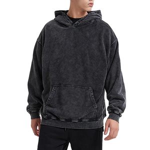 Sweat-shirts d'hiver pour hommes avec logo brodé personnalisé, impression en relief, haute qualité, coupe ample, 100% coton, polaire, sweat-shirts à capuche - Product Image 1