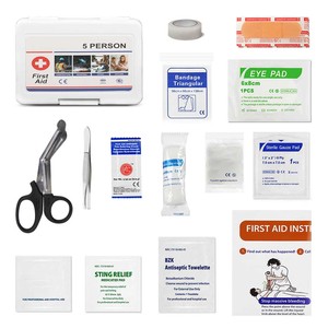 Famiglia professionale montato a parete In plastica Emprty Kit di pronto soccorso In scatola sul posto di lavoro medico con contenuto e appendiabiti - Product Image 3