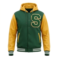 Veste de baseball vintage personnalisée OEM avec broderie en chenille, manches enduites, respirante pour homme