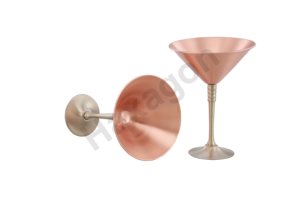 Gobelets en cuivre de conception luxueuse et moderne, finition artisanale, durables, capacité de 100 ml, pour bar et vin - Product Image 3
