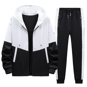 Conjunto Deportivo Ligero con Capucha para Hombre, Logotipo Personalizado, Estilo Urbano, Sudadera y Pantalones Deportivos con Estampado Otoñal - Product Image 3