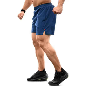 Pantalones cortos de lana para gimnasio de verano personalizados para hombre, venta al por mayor, patrón sólido, antiarrugas, ecológicos - Product Image 1