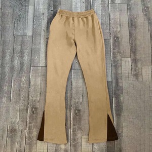 Wholesale <b>Oversized</b> <b>Jogger</b> Pants French Terry Sun Faded Vintage Letter Print Distressed Flared Men's Sweatpants - Product Image 3