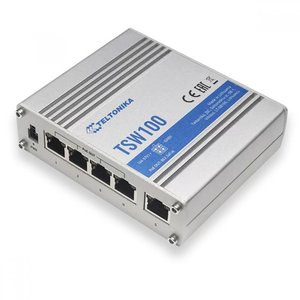 Teltonika TSW100 <b>PoE</b> <b>Switch</b>, 5x RJ45 1000Mb/s, 4x <b>PoE</b>, 60W - Product Image 1