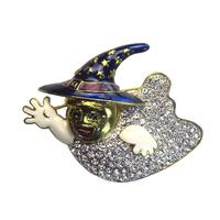 Broche de charme personnalisée Halloween Rhinestone Broche de citrouille Bouquet