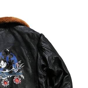 เสื้อแจ็คเก็ตหนังผู้ชายกันริ้วรอย คอตั้ง สำหรับฤดูหนาว คุณภาพสูง สวมใส่สบาย ระบายอากาศได้ดี เป็นมิตรกับสิ่งแวดล้อม กันลม สั่งทำได้ ขายดี - Product Image 6