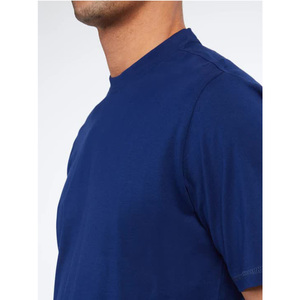T-shirt bleu personnalisé conception la plus récente de haute qualité hommes t-shirt à manches courtes t-shirts style uni décontracté homme t-shirt - Product Image 2