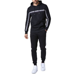 Conjuntos Deportivos de Invierno para Hombre con Capucha, Estilo Urbano, Diseño de Logotipo Personalizado, Transpirables, Ligeros, de Algodón y Poliéster, Servicio OEM - Product Image 1