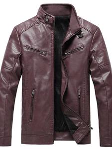 Chaqueta de Cuero para Hombre, Estilo Casual, Nueva Colección Primavera-Otoño, Chaqueta de Motociclista Entallada para Hombre - Product Image 5
