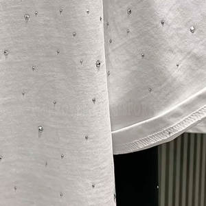 Camiseta transpirable personalizada con diamantes de imitación para hombre, nueva llegada, MOQ bajo, camisetas con diamantes de imitación para hombre - Product Image 5