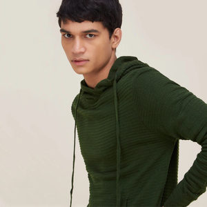 เสื้อสเวตเตอร์แบบสวมหัวสำหรับผู้ชายเสื้อสเวตเตอร์แบบสวมหัวผ้าคอตตอนฟลีซ100% สีพื้นพิมพ์ลายสำหรับฤดูหนาวงานตามสั่งขนาด XS - Product Image 5