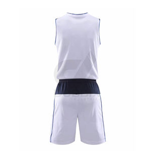 Ensembles d'uniformes de basketball pour hommes adultes, durables, confortables, 100% polyester, antibactériens, séchage rapide, sans manches, personnalisables, vente en gros - Product Image 2