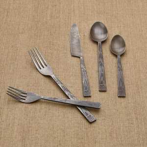 Stainless Steel Matte Finished Sleek Handle Corrosion Resistant Cutlery <b>Flatware</b> <b>Set</b> Available in PVD Coating Mirrored Steel - Product Image 1