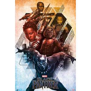 Póster de Pantera Negra de Marvel, Diseño Moderno, Material de Papel para Decoración de Pared - Product Image 1
