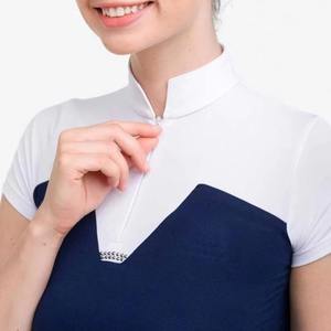 Ropa de Equitación Personalizada para Mujer, Camisa y Pantalones Cortos, Manga Corta, Tejido de Lona Sólido, Transpirable, para Exhibiciones Ecuestres - Product Image 2