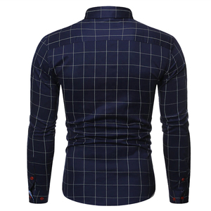 Nouveau meilleur prix de vente chemise boutonnée de créateur pour hommes rayure de luxe à carreaux fleur soyeuse extensible coupe ajustée boutonnée pour hommes - Product Image 6
