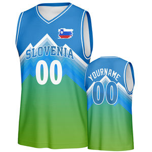 Maillot de basket-ball en maille bleue de style drapeau personnalisé de haute qualité, polyester respirant, séchage rapide, taille plus, unisexe, sport - Product Image 4