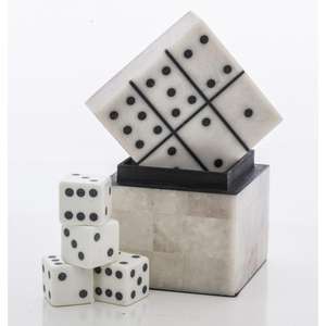 Caja de Juego de Dados y Dominó de Mármol Blanco, Precio al por Mayor, Ideas de Regalo - Product Image 2