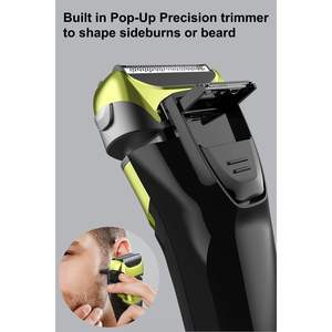 Afeitadora Eléctrica Inalámbrica para Hombre con 3 Cuchillas Flexibles, Recortadora Desplegable, Uso en Seco/Húmedo IPX7, Afeitadora de Lámina Triple para Cara y Cuerpo, Lavable - Product Image 5