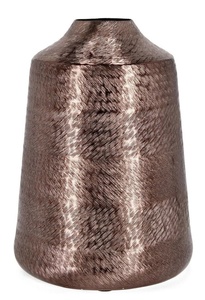 Vase ovale de table industriel en métal de 15 pouces fait à la main Texture moderne Design Home Wedding Flower Vase Aluminium Christmas Appeal - Product Image 6