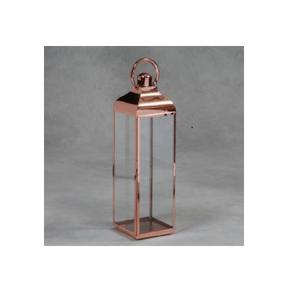 Nouveau cadre de lanterne en métal de meilleure qualité incroyable avec couvercle en verre lanterne à bougie à la main couleur cuivre fini à vendre - Product Image 1