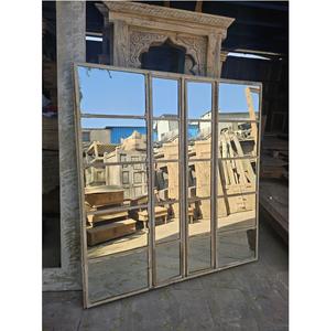 Grand miroir mural de luxe à cadre en bois sculpté au design antique moderne pour salle à manger salon miroir suspendu pleine longueur pour dressing - Product Image 1