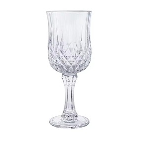 Verre à vin en verre transparent tendance avec un pied fin et un bol équilibré rehaussant les arômes et les saveurs et offrant une présentation de table sophistiquée - Product Image 1
