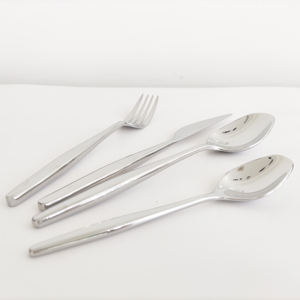 Precioso juego de cubiertos simples y modernos fabulosos de acero inoxidable para hoteles y restaurantes caseros Juego de cubiertos y cubiertos - Product Image 1