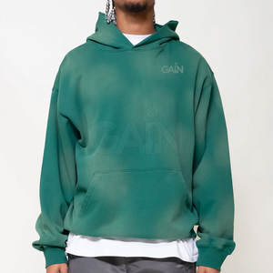 Sweats à capuche décontractés d'hiver chauds 100% coton uni délavé au soleil pour hommes - Design personnalisé respirant et à séchage rapide - Product Image 3