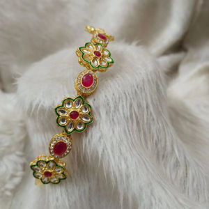 ที่คาดผม kundan อินเดียอินเดีย Matha pakisti เครื่องประดับผมเจ้าสาวสำหรับเป็นของขวัญแต่งงานเพื่อนเจ้าสาวลาย polki sheesh phool Tikka - Product Image 3