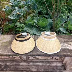 Chapéu de palha esportivo, chapéu de palmeira de alta qualidade feito no vietnã, chapéus para férias, folhas de palma do verão