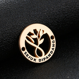 Circular Hollow <b>Metal</b> <b>Pin</b> Badge-Die-Cast Zinc Alloy Logo Tag with Painted Finish - Product Image 2