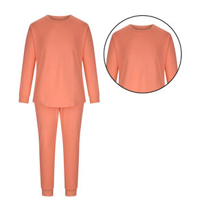 Jersey informal de color sólido, conjunto de chándal cálido de manga larga deportiva para adultos, cuello redondo, invierno, de talla grande, a la moda - Product Image 6